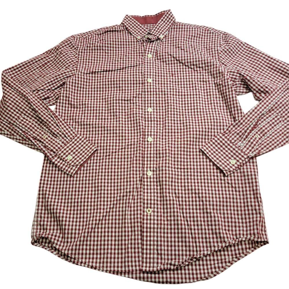 IZOD gingham dress shirt S